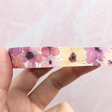 Load image into Gallery viewer, Watercolor Pink Floral Washi Tape
