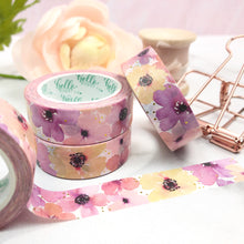 Load image into Gallery viewer, Watercolor Pink Floral Washi Tape
