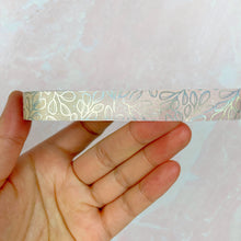 Load image into Gallery viewer, Holographic Silver Leaves Washi Tape
