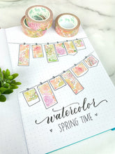 Load image into Gallery viewer, Watercolor Spring Time Floral Washi Tape
